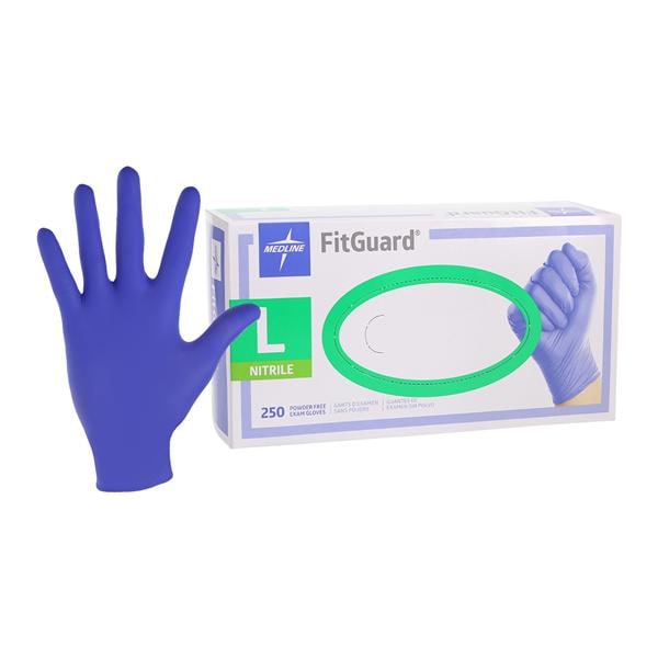 FitGuard Nitrile Exam Gloves Large Blue Non-Sterile, 10 BX/CA