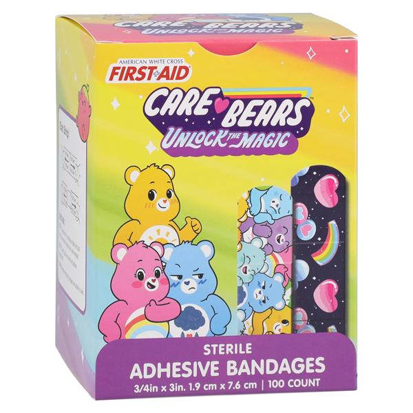 Stat Strip Adhesive Bandage Plastic 3/4x3" Care Bears Sterile 100/Bx, 12 BX/CA