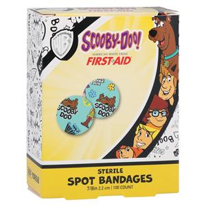 American White Cross Spot Bandage Plastic 7/8" Scooby Doo Sterile 100/Bx