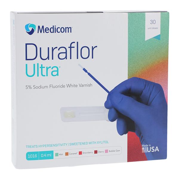 Duraflor Ultra Fluoride Treatment Vrnsh Unit Dose 5% NaF 0.4 mL Mint White 30/Bx