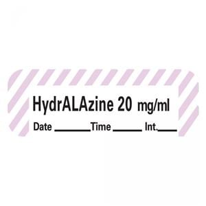 HydrALAzine 20 mg/ml Anesthesia Label Ea