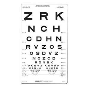 Eye Chart 10' Testing Distance Ea