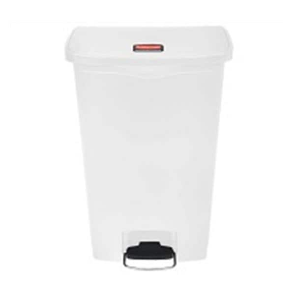 Trash Can Slim Jim Step-On 18g White Ea Ea