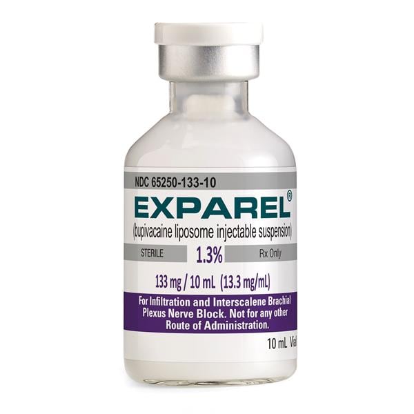 Exparel Injection 1.3% 133mg/vl Preservative Free Vial 10mL 10/Bx