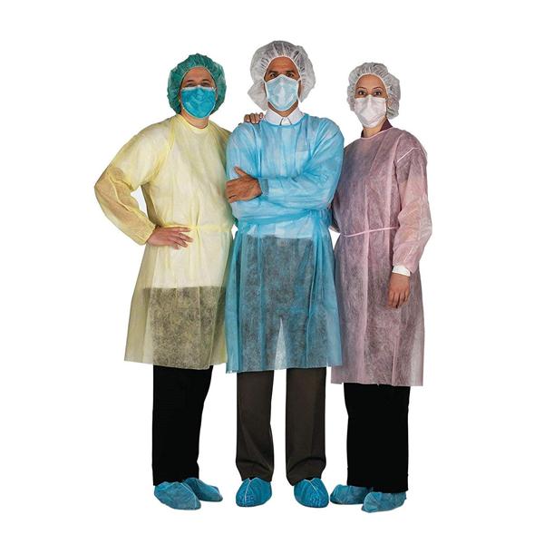 Chemotherapy Gown Poly-Coated Polypropylene X-Large Blue 100/Ca
