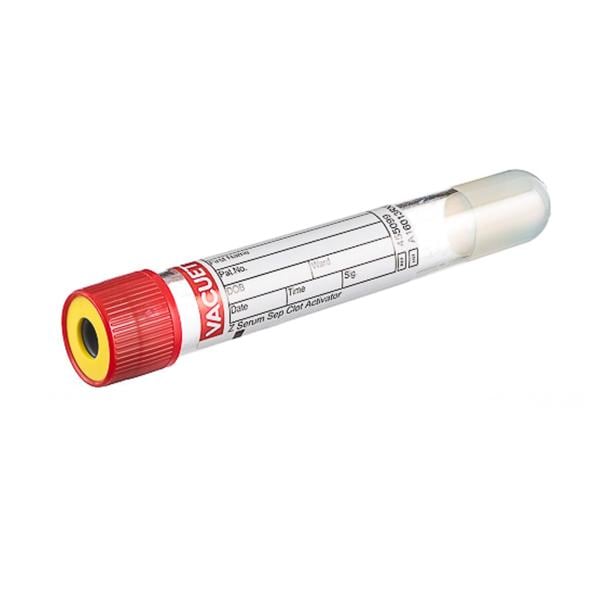 Vacuette Venous Blood Collection Tube Red/Yellow 7mL Pull Cap 50/Bx