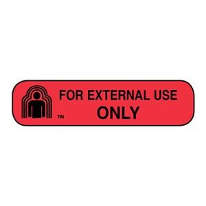 Labels For External Une Only Red 1000/Bx
