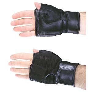 Gel/Leather/Terry Cloth Wheelchair Gloves Small / Medium Black
