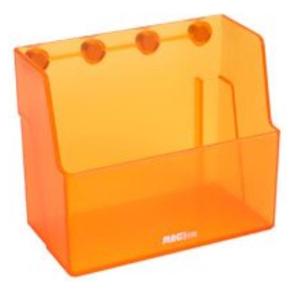 MagBox Storage Box ABS Plastic Magnetic Translucent Orange 5.1x3x4" Ea