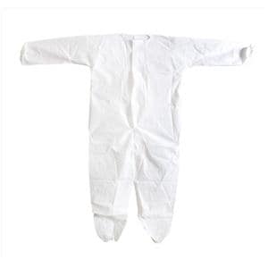 Infection Control Coverall Breathable MICROFORCE Barrier SMS Medium White 25/Ca