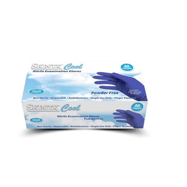 SkinTX Nitrile Exam Gloves Large Blue Non-Sterile