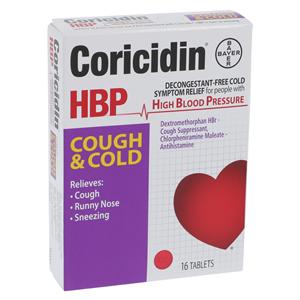 Coricidin HBP Tablets 30/4mg 16/Pk