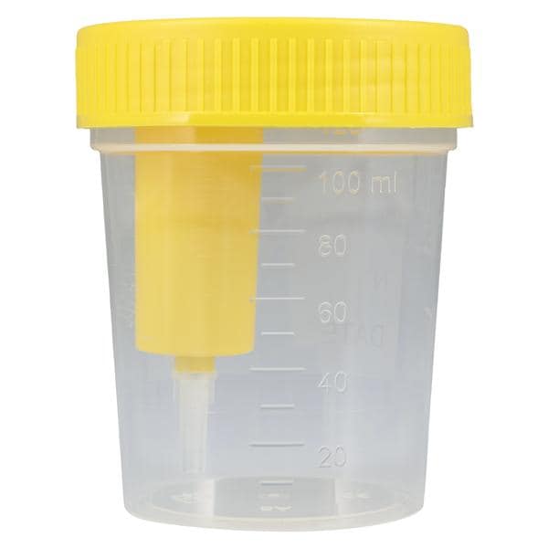 TransferTop Urine Collection Cup 120mL Plastic Sterile Bulk 300/Ca