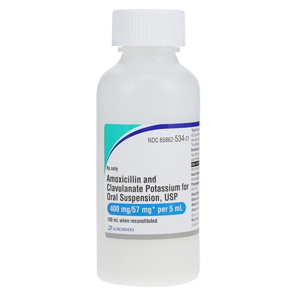 Amoxicillin/Clavulanate Potassium Oral Susp 400mg/57mg/5mL Orng Btl 100mL/Bt