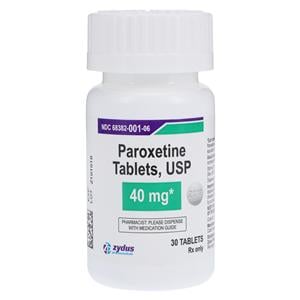 Paroxetine HCl Tablets 40mg Bottle 30/Bt
