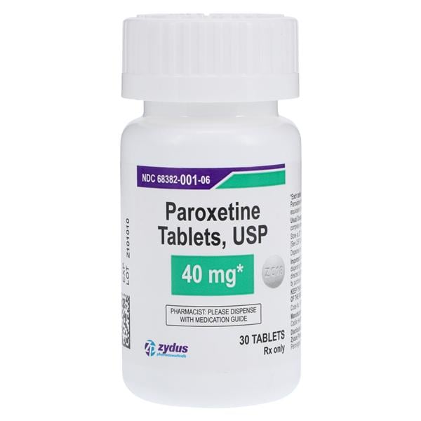 Paroxetine HCl Tablets 40mg Bottle 30/Bt