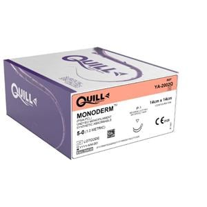 Quill Monoderm Suture 5-0 14x14cm Polyglycolic Acid Monofilament C1 Clear 12/Bx