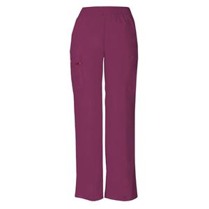 Dickies Scrub Pant Cotton / Polyester 5 Pockets Large Wine Womens Ea