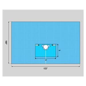 172x100" Sterile Sheet Drape Fenestrated