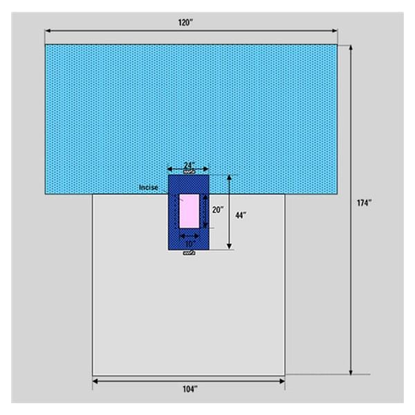 120x104x174" Sterile Sheet Drape