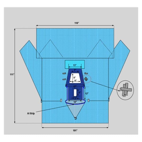 110x111x101" Sterile Sheet Drape Fenestrated