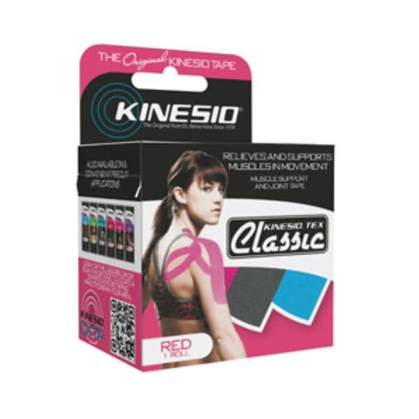 Kinesio Tex Classic Kinesiology Tape Cotton 2"x4.4yd Red Ea