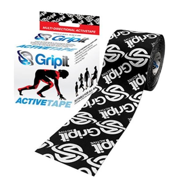 Gripit Activetape Kinesiology Tape Cotton/Nylon 2"x5.5yd Black Ea