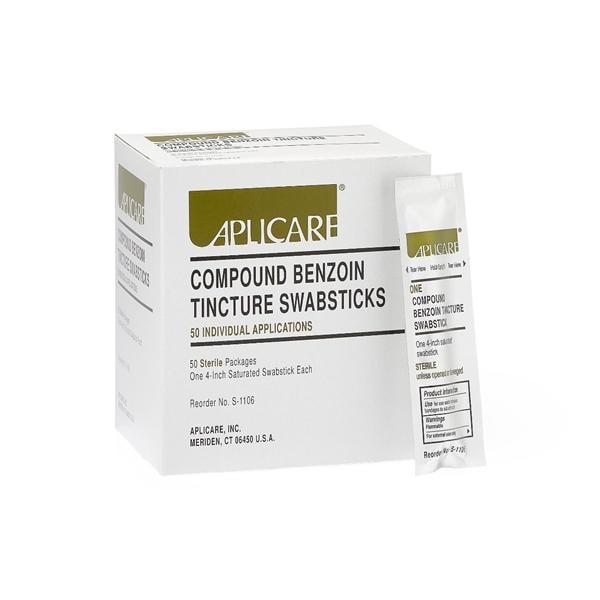 Aplicare Swab Swabstick Compound Benzoin Tincture 1's 4", 10 BX/CA