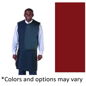 X-Ray Apron Small Adult Burgundy With Collar Ea