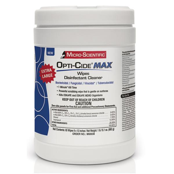 Opti-Cide MAX Disinfectant Wipes 12/Ca