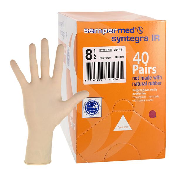 Syntegra IR Polyisoprene Surgical Gloves 8.5 Beige