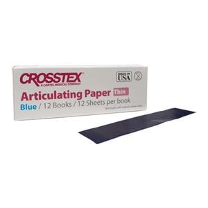 Articulating Paper Strips Straight Thin Blue Boxed Roll 12Bks/Bx, 12 BX/PK