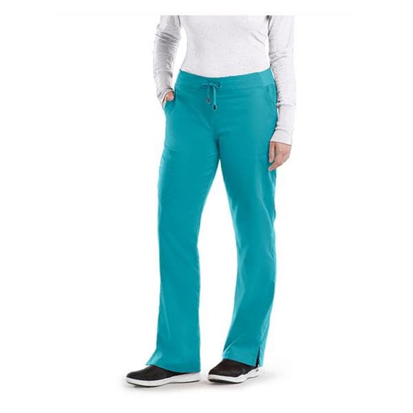 Greys Anatomy Cargo Pant 6 Pockets 2X Small Teal Womens Ea.