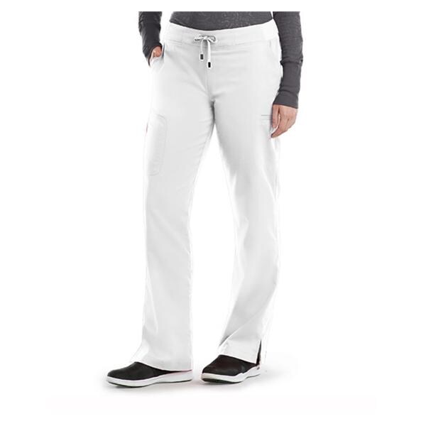 Greys Anatomy Cargo Pant 6 Pockets Medium White Womens Ea