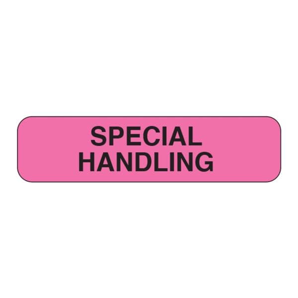 Lab Label "Special Handling" Fluorescent Pink 5/16x1-1/4" 500/Rl