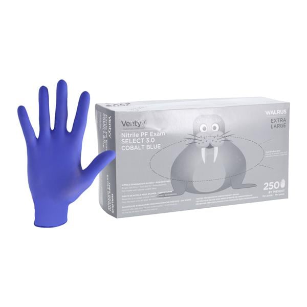 Nitrile Exam Gloves X-Large Cobalt Blue Non-Sterile