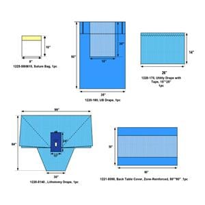 Lithotomy Pack Utility Drape 14x26