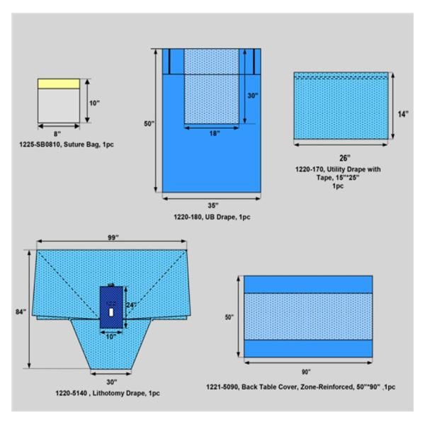 Lithotomy Pack Utility Drape 14x26