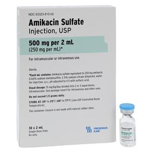 Amikacin Sulfate Injection 250mg/mL SDV 2mL 10/Bx