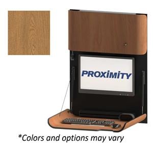 Classic CXT 28-Slim Computer Workstation MDF Oak Ea