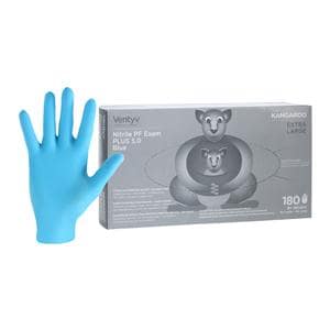 Kangaroo Nitrile Exam Gloves X-Large Blue Non-Sterile, 10 BX/CA