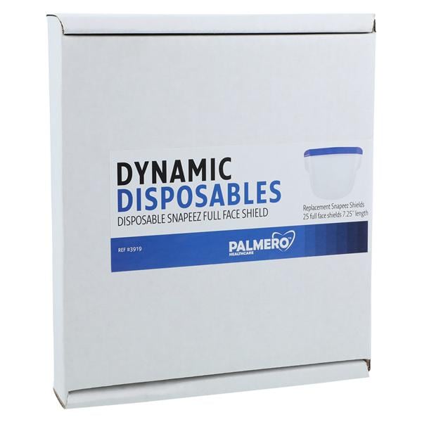 Dynamic Disposable Snapeez Replacement Shield Clear / Blue 25/Pk