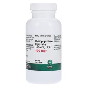 Doxycycline Hyclate Tablets 100mg Bottle 500/Bt