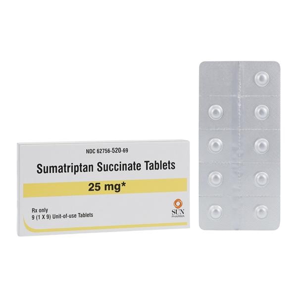 Sumatriptan Tablets 25mg Unit Dose 9/Bx