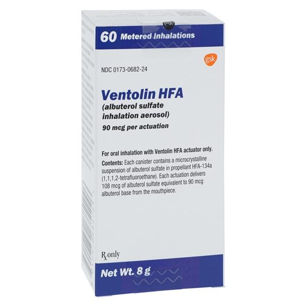 Ventolin HFA Inhalation Aerosol 90mcg w/dose counter Inhaler 8gm/Ea