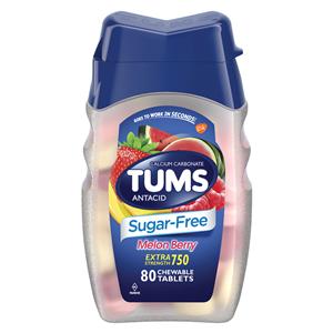 Tums EX Antacid Chewable Sugar Free Melon Berry 80/Bt, 36 BT/CA