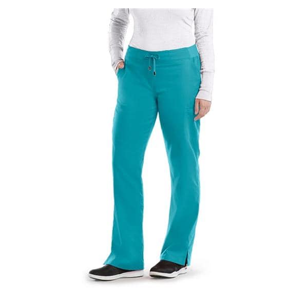 Greys Anatomy Cargo Pant 6 Pockets X-Large Teal Womens Ea