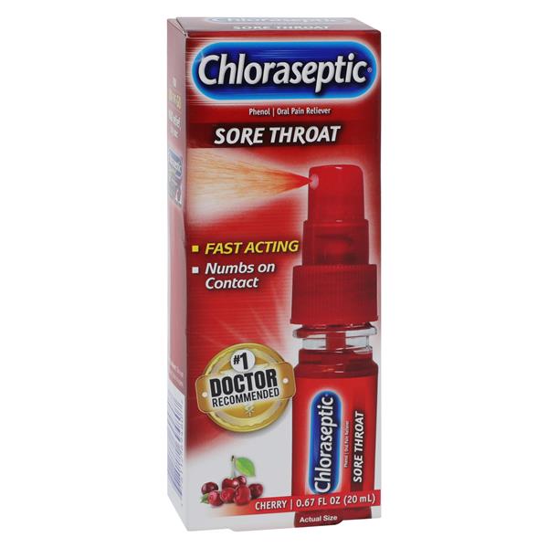 Chloraseptic Sore Throat Spray Pocket Pump 20mL/Bt, 12 BT/CA