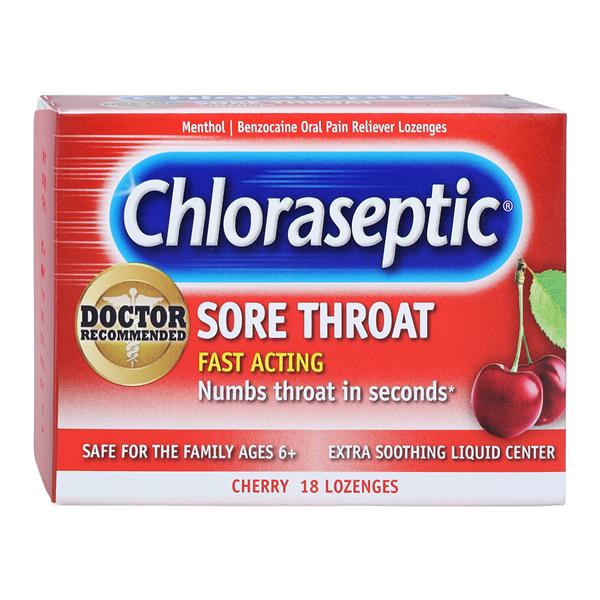 Chloraseptic Sore Throat Lozenges Cherry 18/Bx