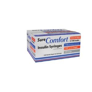 SureComfort Insulin Syringe/Needle 31gx1/4" 0.5cc _ Low Dead Space 500/Ca